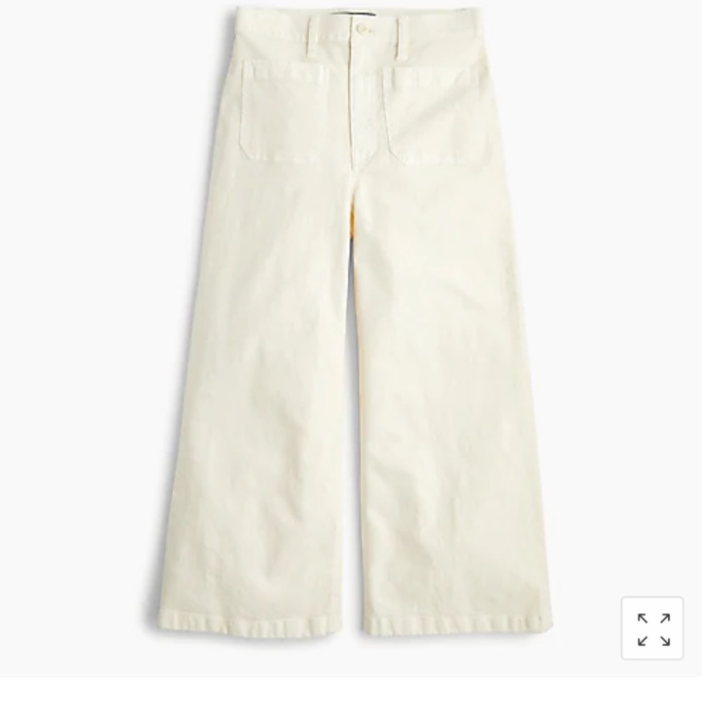 JCrew Point Sur Wide Leg Crop Jeans Size 27